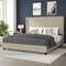 Flash Furniture Beige King Platform Bed with Tufted Headboard YK-1077-BEIGE-K-GG - alternate 1